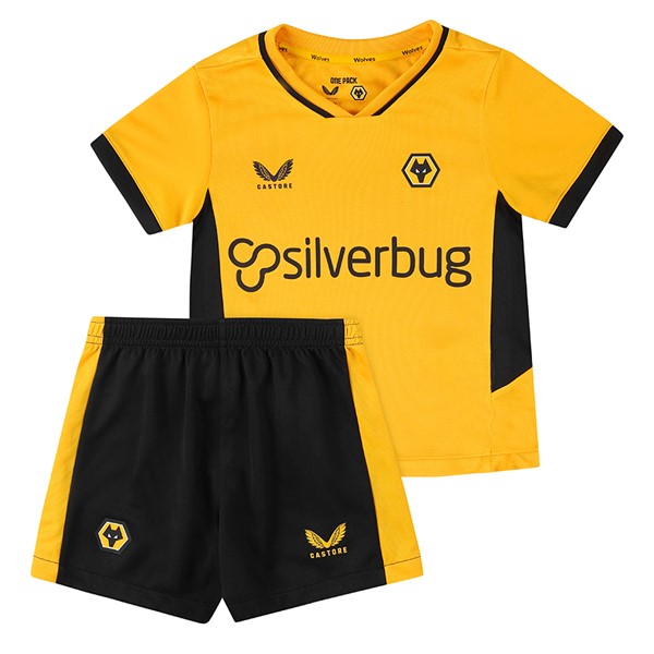 Camiseta Wolves Primera equipo Niño 2021-22 Amarillo